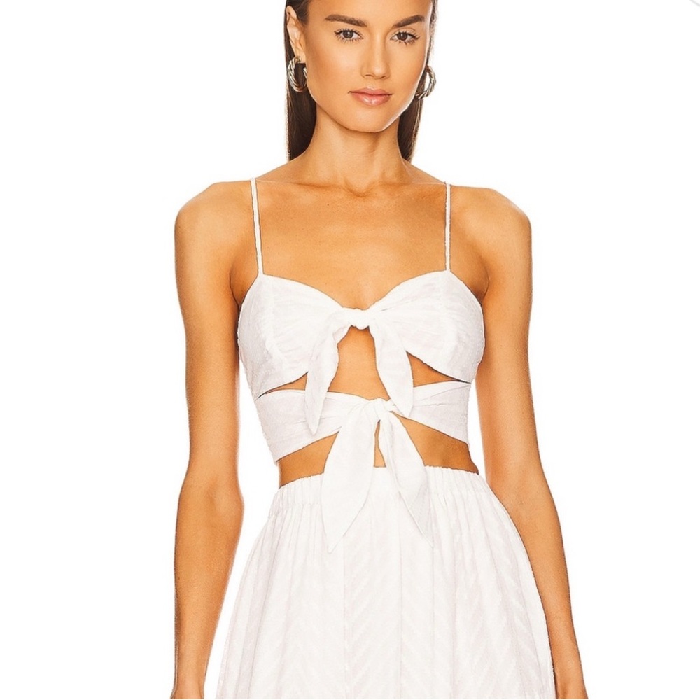 NWT X REVOLVE BECCA CROP TOP IN WHITE BY Michael Costello